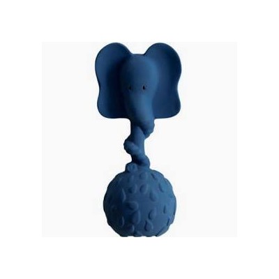 Anneau de Dentition Hochet Elephant Bleu