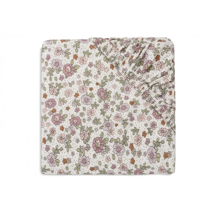 Drap-housse Jersey 60x120cm Retro Flowers