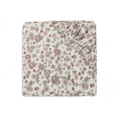 Drap-housse Jersey 60x120cm Retro Flowers