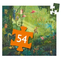 Puzzle silhouette 54 pièces - Dans la jungle